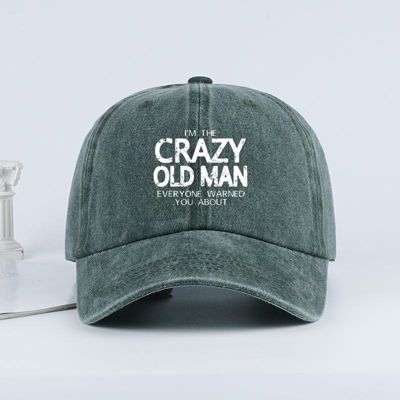 Funny Crazy Old Man Print Washed Baseball Cap Adjustable Unisex Grandpa Casual Sun Hat армия зеленый
Funny Crazy Old Man Print Washed Baseball Cap Adjustable Unisex Grandpa Casual Sun Hat армия зеленый
