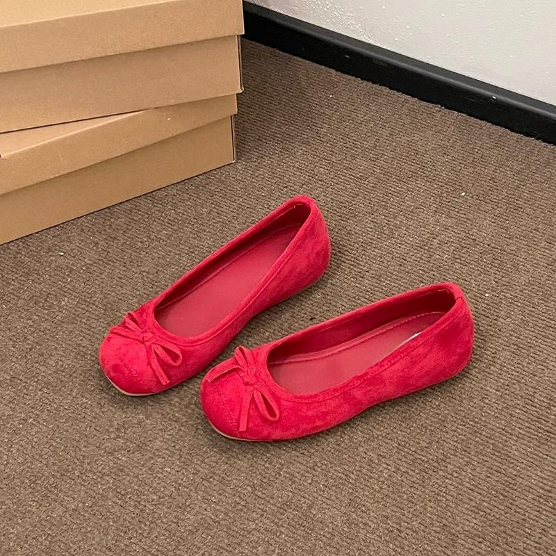 French Gentle Bow Single Shoes 2026 Ballet New Square Toe Shallow Mouth Soft Sole Non-slip Flats 40 червоний
French Gentle Bow Single Shoes 2026 Ballet New Square Toe Shallow Mouth Soft Sole Non-slip Flats 40 червоний