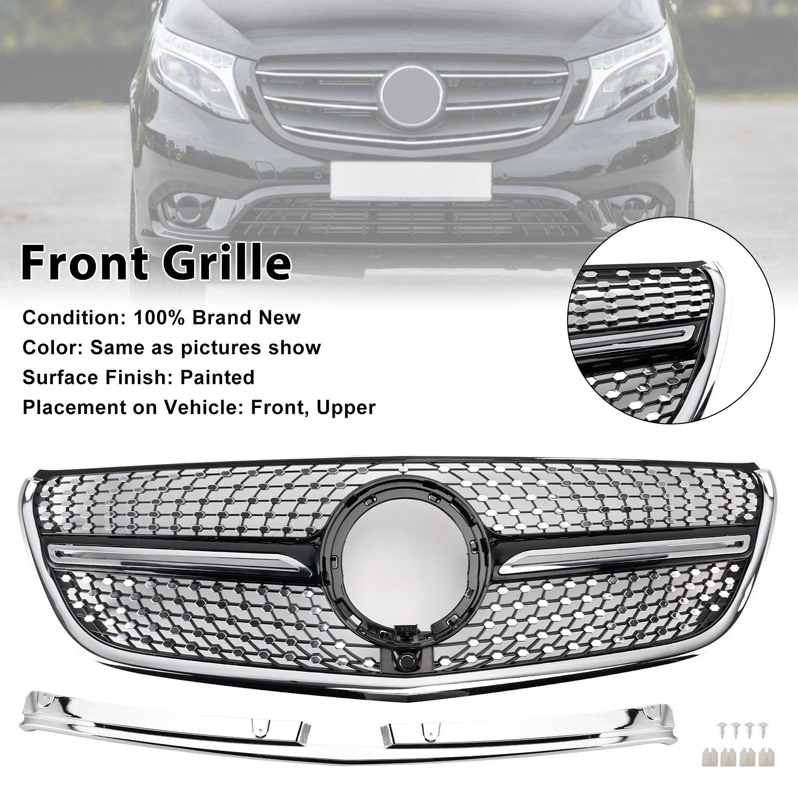 Хромированная решетка переднего бампера подходит для Mercedes Vito W447 2014-2023 Diamond
Хромированная решетка переднего бампера подходит для Mercedes Vito W447 2014-2023 Diamond