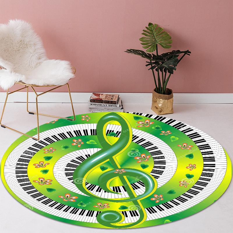 New Colorful Music Symbol Carpet Piano Keys Black White Round Rugs Non-slip Area Rug for Living Room Bedroom Foot Pad Decoration 60cm
New Colorful Music Symbol Carpet Piano Keys Black White Round Rugs Non-slip Area Rug for Living Room Bedroom Foot Pad Decoration 60cm