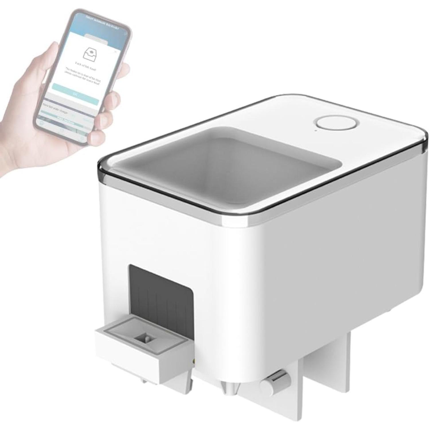 Weytoll Automatic Fish Feeder for Aquarium, WiFi Intelligent Timing Aquarium Goldfish Feeder with 100ML Large Capacity and Mobilephone APP Control білий
Weytoll Automatic Fish Feeder for Aquarium, WiFi Intelligent Timing Aquarium Goldfish Feeder with 100ML Large Capacity and Mobilephone APP Control білий
