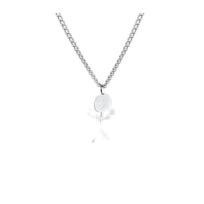 Модное мультяшное ожерелье из нержавеющей стали со Стикменом для пар
Модное мультяшное ожерелье из нержавеющей стали со Стикменом для пар