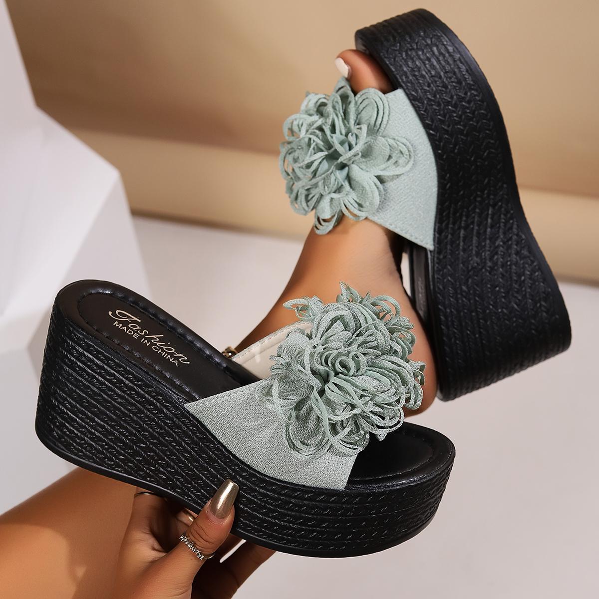 Women Wedges Slippers Summer Beach Platform Sandals Fashion Flower Slippers Women High Heel Slippers Slides Women 42EU/CN43 зелений
Women Wedges Slippers Summer Beach Platform Sandals Fashion Flower Slippers Women High Heel Slippers Slides Women 42EU/CN43 зелений