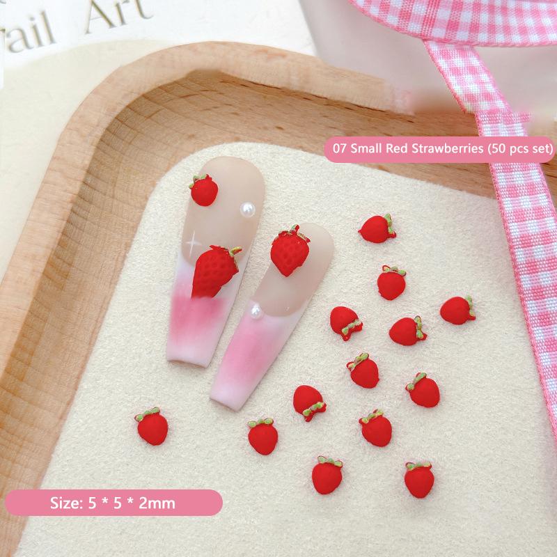 50Pcs Sweet Strawberry Nail Charms 3D Resin Cartoon Fruits Nail Rhinestones Decorations Parts Diy Summer Nail Art Accessories A7
50Pcs Sweet Strawberry Nail Charms 3D Resin Cartoon Fruits Nail Rhinestones Decorations Parts Diy Summer Nail Art Accessories A7