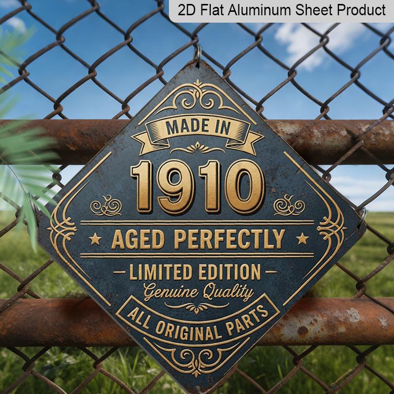 2D Flat, 1pc 1910 Retro Aluminum Sign Suitable for Home, Garage, Porch & Farmhouse Decor - Vintage Wall Art with 1910 Year Display, Outdoor 20*20cm
2D Flat, 1pc 1910 Retro Aluminum Sign Suitable for Home, Garage, Porch & Farmhouse Decor - Vintage Wall Art with 1910 Year Display, Outdoor 20*20cm