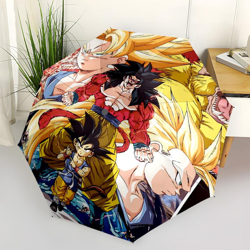 1pc Dragon Ball Z Goku Super Saiyan Outdoor Umbrella - Automatic Opening/Closing - Portable 3-Fold Design - 8-Rib Iron Frame - Perfect Gift for Fans,
1pc Dragon Ball Z Goku Super Saiyan Outdoor Umbrella - Automatic Opening/Closing - Portable 3-Fold Design - 8-Rib Iron Frame - Perfect Gift for Fans,
