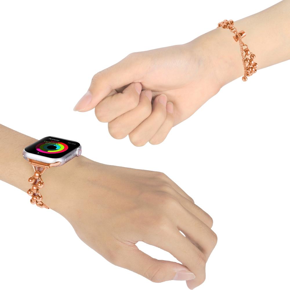 For Apple Watch Series 10 42mm/9 8 7 41mm/6 5 4 SE SE (2022) SE (2023) 40mm/3 2 1 38mm Beads Decor Watch Bracelet Band Metal Wristband Strap Rose Gold
For Apple Watch Series 10 42mm/9 8 7 41mm/6 5 4 SE SE (2022) SE (2023) 40mm/3 2 1 38mm Beads Decor Watch Bracelet Band Metal Wristband Strap Rose Gold