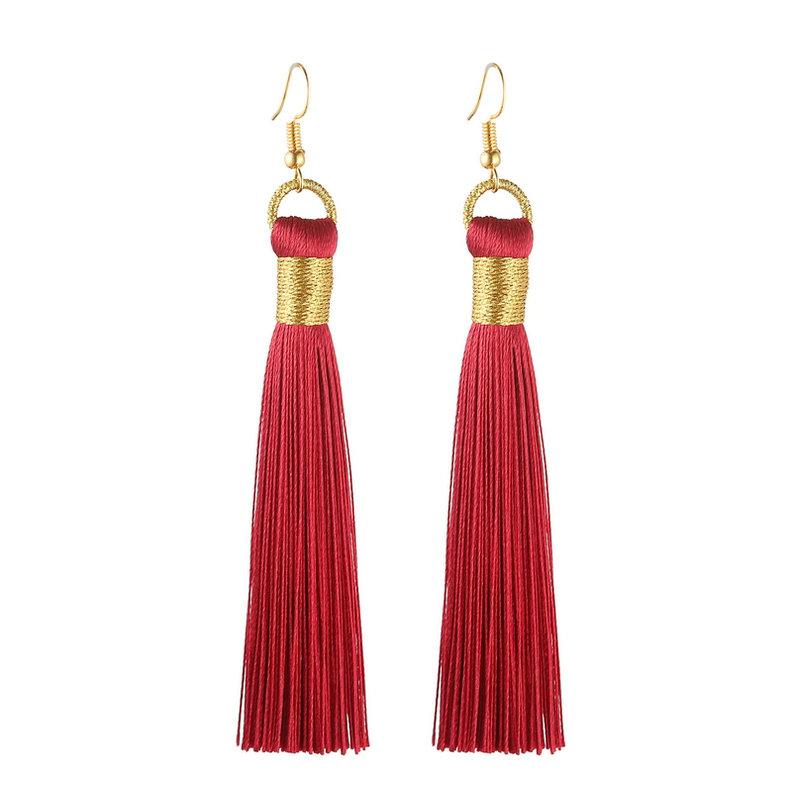 LOVBEAFAS Tassel Earrings For Women Statement Fashion Zircon Drop Dangle Long Earrings Golden Wrap Silk Fabric Vintage Earrings винный
LOVBEAFAS Tassel Earrings For Women Statement Fashion Zircon Drop Dangle Long Earrings Golden Wrap Silk Fabric Vintage Earrings винный