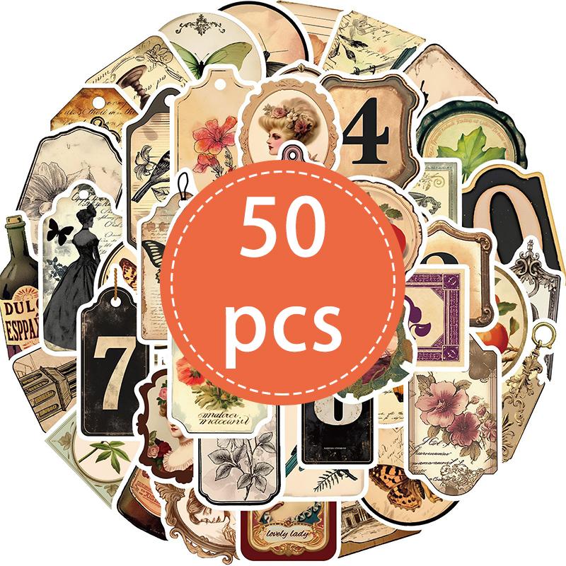 50PCS Vintage Stickers Retro Aesthetic Sticker Cute Waterproof Vinyl Decal for Journaling Scrapbooking Water Bottle Laptop Phone
50PCS Vintage Stickers Retro Aesthetic Sticker Cute Waterproof Vinyl Decal for Journaling Scrapbooking Water Bottle Laptop Phone
