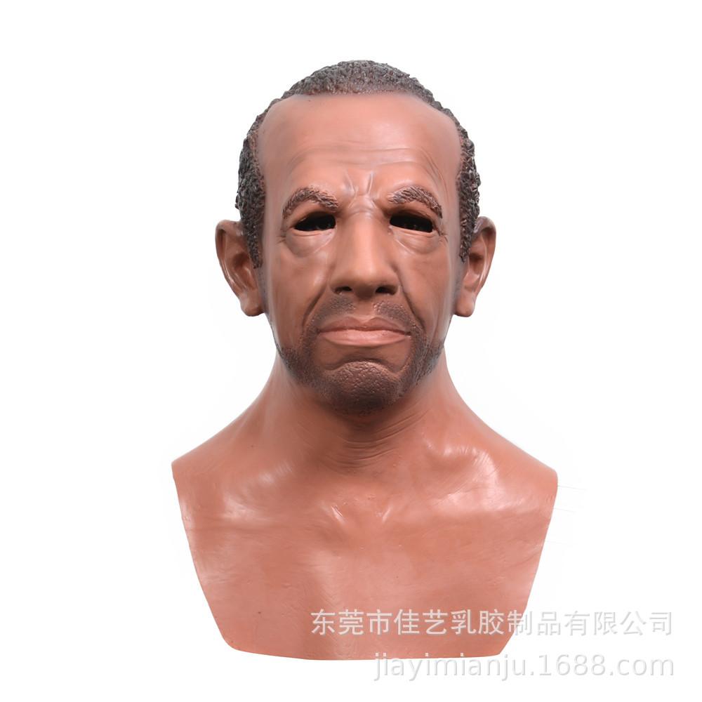 New Halloween masks and headgear for handsome black men and beautiful little girls Elderly person latex mask Black man
New Halloween masks and headgear for handsome black men and beautiful little girls Elderly person latex mask Black man
