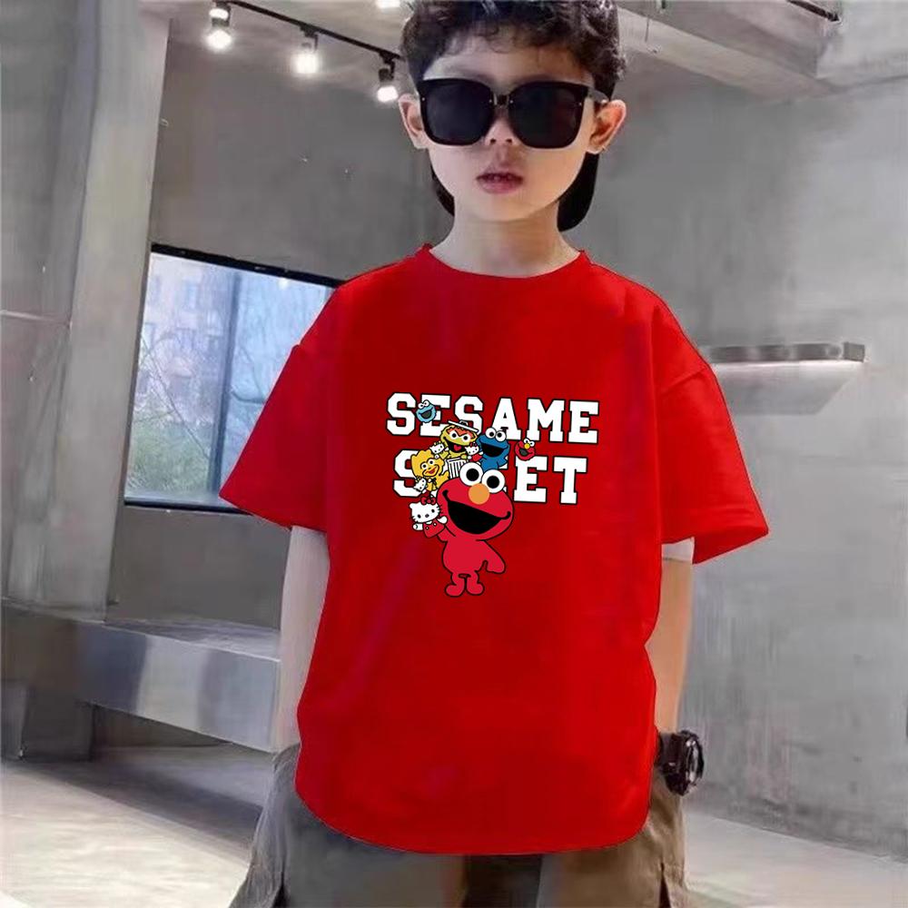 Summer Elmo TShirt For Kids Boys Black Pink Cartoon Round Neck T-shirt Short Sleeve Tops Tee Shirt Clothes Girls Toddle 110
Summer Elmo TShirt For Kids Boys Black Pink Cartoon Round Neck T-shirt Short Sleeve Tops Tee Shirt Clothes Girls Toddle 110