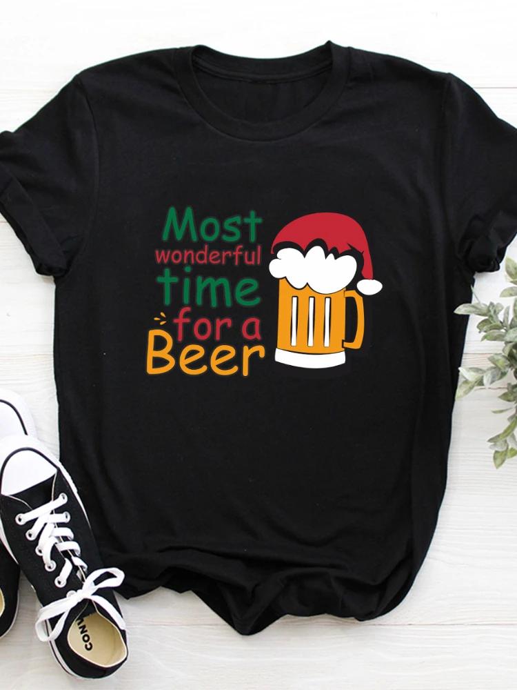 Christmas Best for A Beer Print T Shirt Women Short Sleeve O Neck Loose Tshirt Women Causal Tee Shirt Tops Camisetas Mujer S красный
Christmas Best for A Beer Print T Shirt Women Short Sleeve O Neck Loose Tshirt Women Causal Tee Shirt Tops Camisetas Mujer S красный