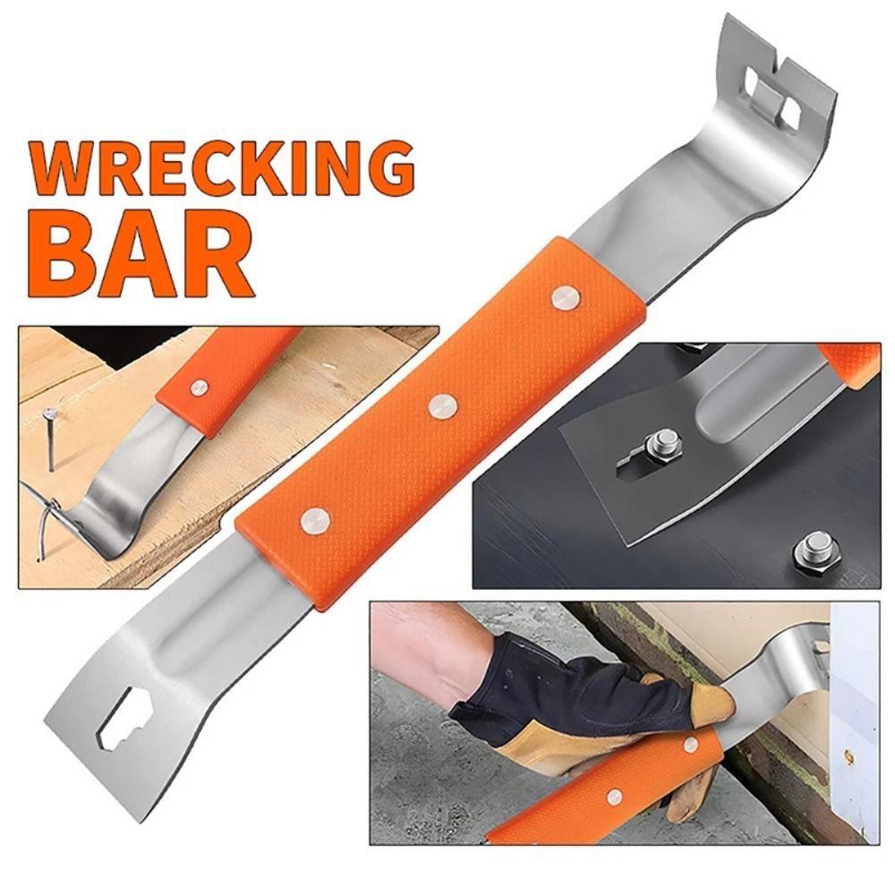 Rubber Handle Nut Bar Stainless Steel Angle Head Nail Puller Lifting Scraper Pry Bar Hand Tool
Rubber Handle Nut Bar Stainless Steel Angle Head Nail Puller Lifting Scraper Pry Bar Hand Tool