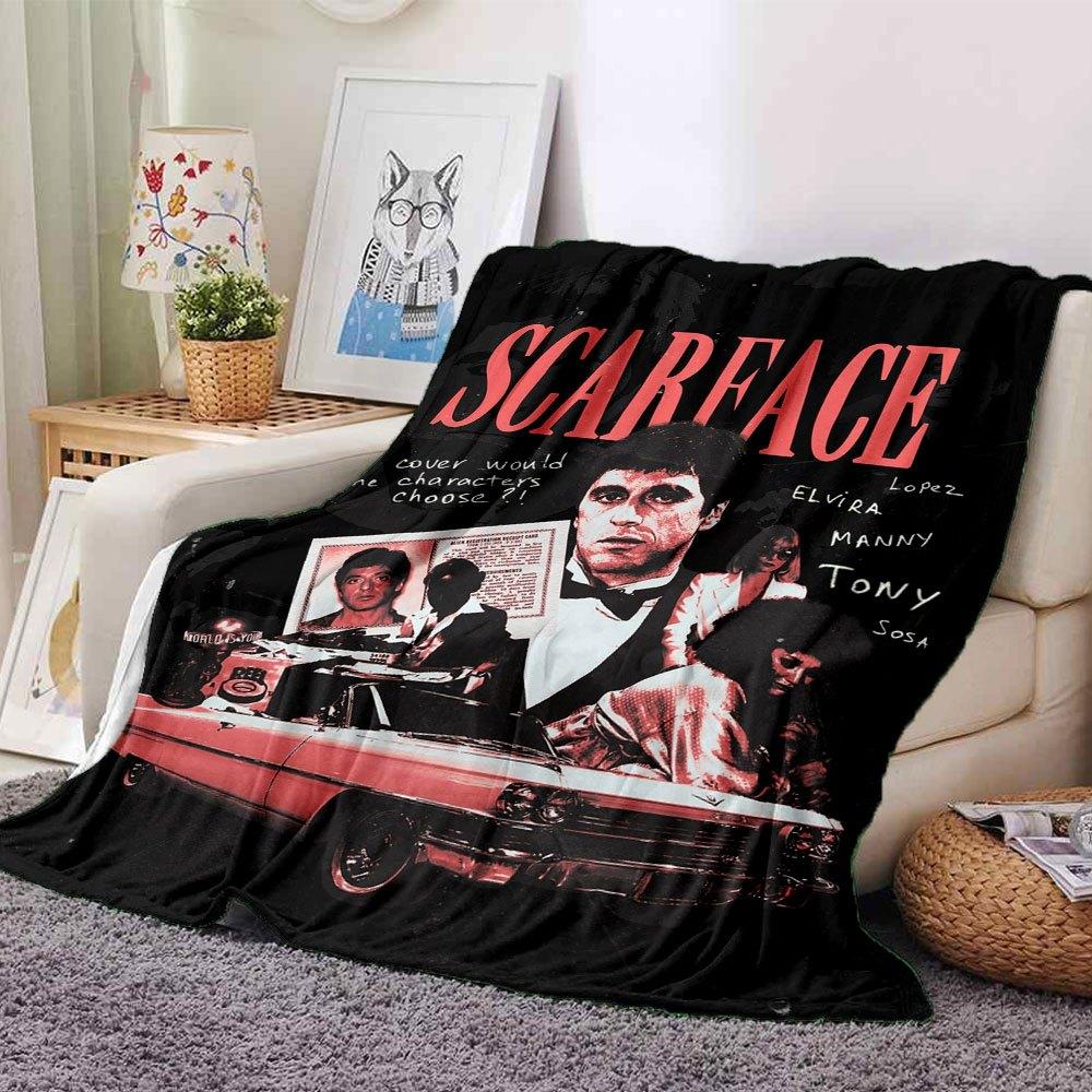1pc Scarface-Inspired Flannel Blanket - Soft Cozy All-Season Throw for Bedroom, Sofa, Camping, Travel - Perfect Gift for Movie FansB67 80cmx120cm(31inx47in)
1pc Scarface-Inspired Flannel Blanket - Soft Cozy All-Season Throw for Bedroom, Sofa, Camping, Travel - Perfect Gift for Movie FansB67 80cmx120cm(31inx47in)