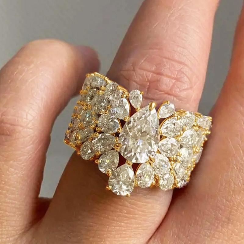 Huitan Fashion Waterdrop Cubic Zirconia Rings for Women Brilliant Modern Exquisite Accessories Chic Eternal Wedding Band Zircon 10
Huitan Fashion Waterdrop Cubic Zirconia Rings for Women Brilliant Modern Exquisite Accessories Chic Eternal Wedding Band Zircon 10
