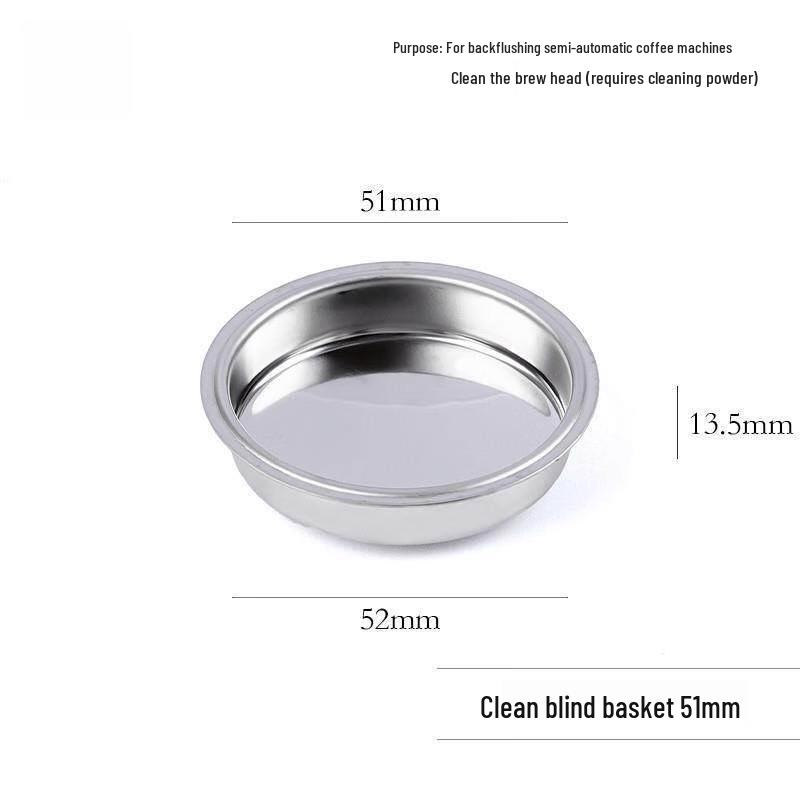 Coffee Machine 51mm Blind Filter Basket
Coffee Machine 51mm Blind Filter Basket