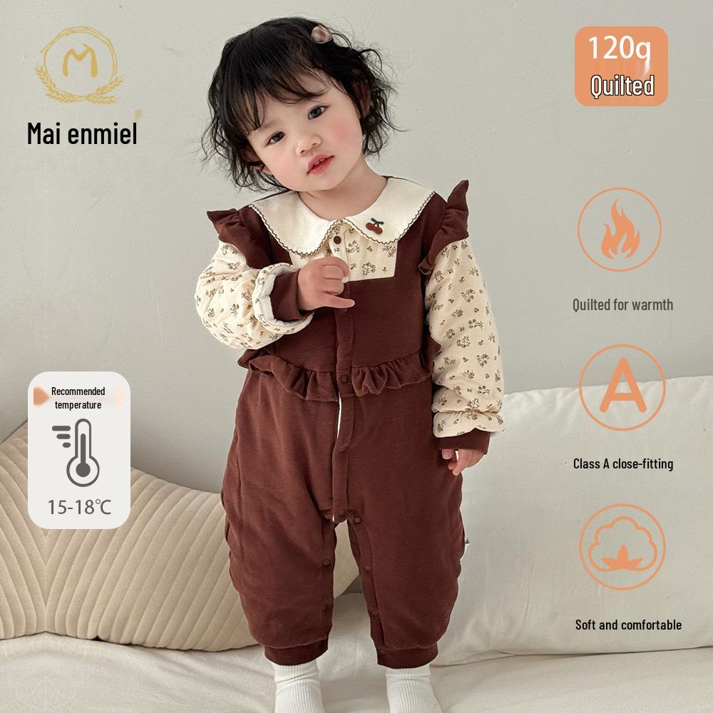 Mai Enmi er Quilted Baby Bodysuit - 120g, Wool Stretch, Warm Coverall for Autumn/Winter (Class A) 73cm
Mai Enmi er Quilted Baby Bodysuit - 120g, Wool Stretch, Warm Coverall for Autumn/Winter (Class A) 73cm