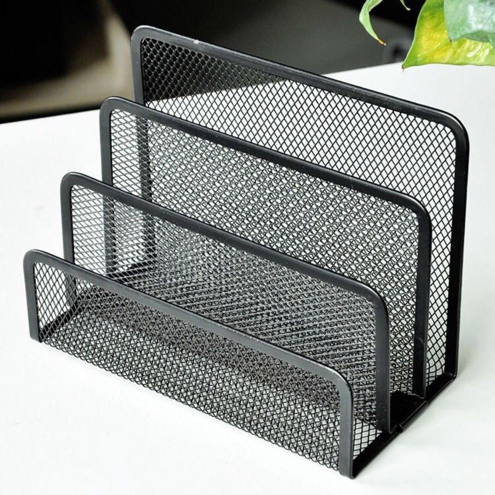 Metal Office Supplies Storage Rack Three-layer Mesh Desk Organizer Business Document Tray Document Black-with Holder
Metal Office Supplies Storage Rack Three-layer Mesh Desk Organizer Business Document Tray Document Black-with Holder