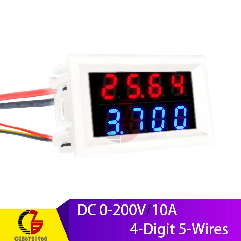 DC 100V 200V 10A LED Digital Voltmeter Ammeter 3 4 Bit 5 Wires Current Voltage Meter Car Auto Volt Tester Detector 110V 220V 12V
DC 100V 200V 10A LED Digital Voltmeter Ammeter 3 4 Bit 5 Wires Current Voltage Meter Car Auto Volt Tester Detector 110V 220V 12V