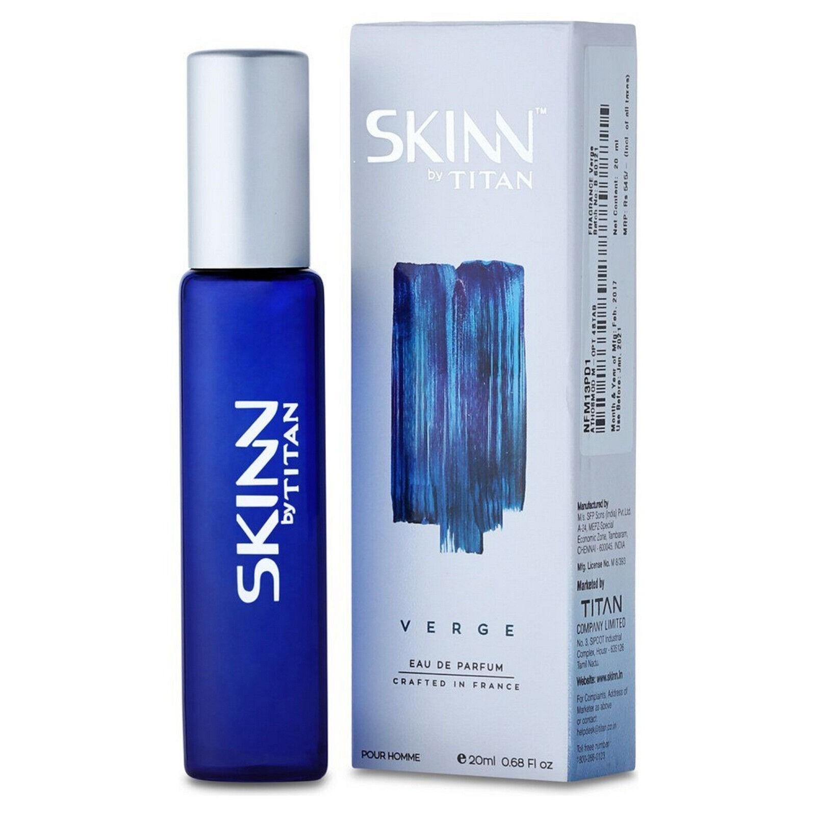 Skinn by Titan Verge Fragrance Eau De Parfum Crafted In France For Men 20ml PV100
Skinn by Titan Verge Fragrance Eau De Parfum Crafted In France For Men 20ml PV100