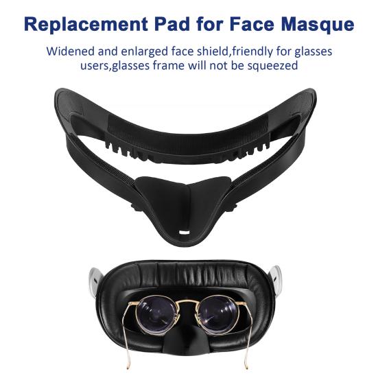 Подушка для шлема виртуальной реальности Face Masque с разделителем для очков и защитой линз
Подушка для шлема виртуальной реальности Face Masque с разделителем для очков и защитой линз