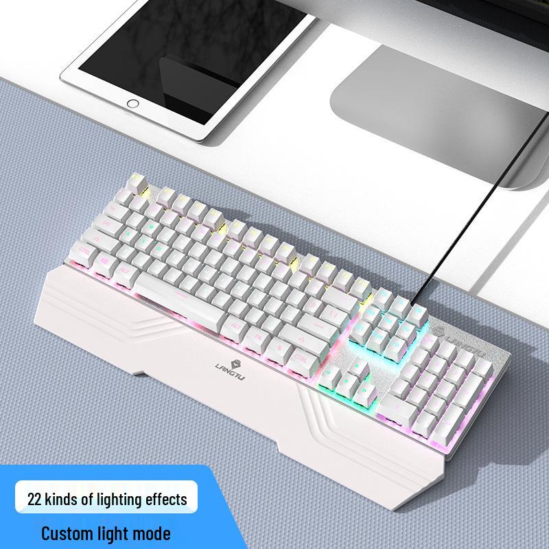 Langtu G700 Mechanical Keyboard: 104-Key Wired, PBT Dye-Sublimation, RGB Lighting, Hot-Swappable Keycaps.
Langtu G700 Mechanical Keyboard: 104-Key Wired, PBT Dye-Sublimation, RGB Lighting, Hot-Swappable Keycaps.