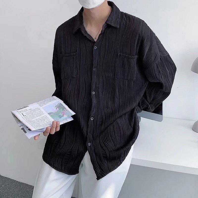 Men s Trendy Hong Kong Style Pleated Ice Silk Long Sleeve Shirt - Casual Summer Jacket L чорний
Men s Trendy Hong Kong Style Pleated Ice Silk Long Sleeve Shirt - Casual Summer Jacket L чорний