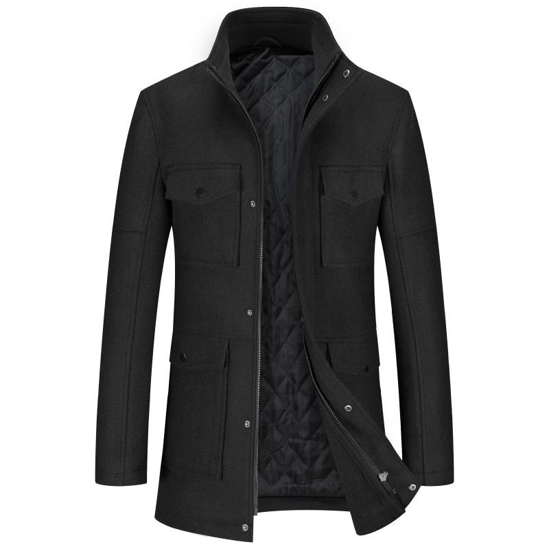 Men s Double-Layer Collar Wool Coat - Autumn/Winter European Size Business Outerwear XL чорний
Men s Double-Layer Collar Wool Coat - Autumn/Winter European Size Business Outerwear XL чорний