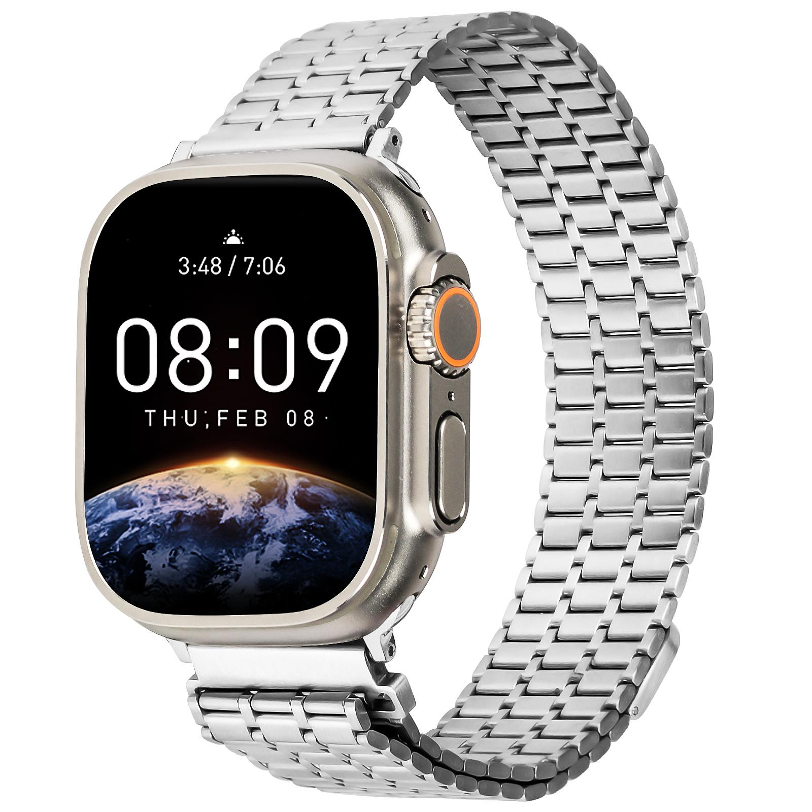 For Apple Watch Series 10 46mm/Ultra 2 Ultra 49mm/Series 9 8 7 45mm/6 5 4 SE (2023) SE (2022) SE 44mm/3 2 1 42mm Watch Band Magnetic Strap Silver
For Apple Watch Series 10 46mm/Ultra 2 Ultra 49mm/Series 9 8 7 45mm/6 5 4 SE (2023) SE (2022) SE 44mm/3 2 1 42mm Watch Band Magnetic Strap Silver