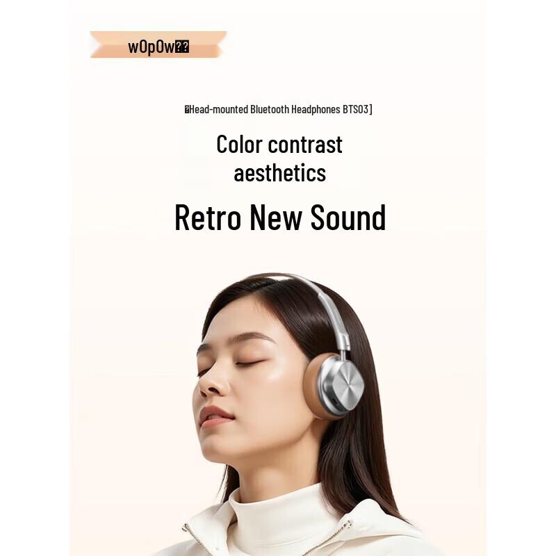 WOPOW Retro Wireless Bluetooth Noise-Cancelling Over-Ear Headphones
WOPOW Retro Wireless Bluetooth Noise-Cancelling Over-Ear Headphones