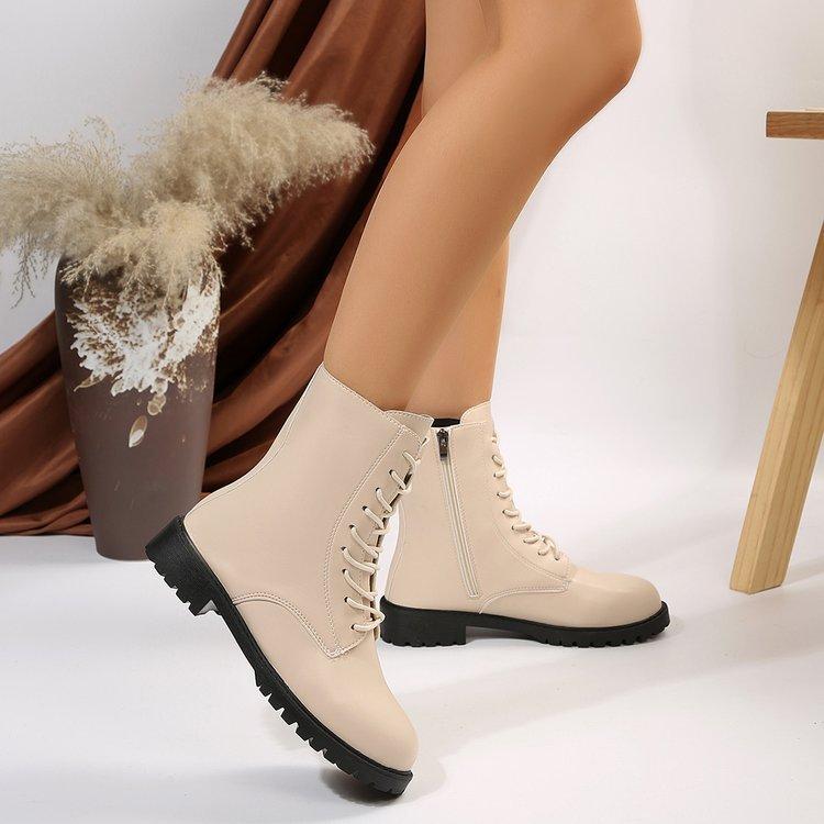 Женские короткие ботинки Martin с круглым носком, на шнуровке, с плоским дном и боковой молнией 36
Женские короткие ботинки Martin с круглым носком, на шнуровке, с плоским дном и боковой молнией 36