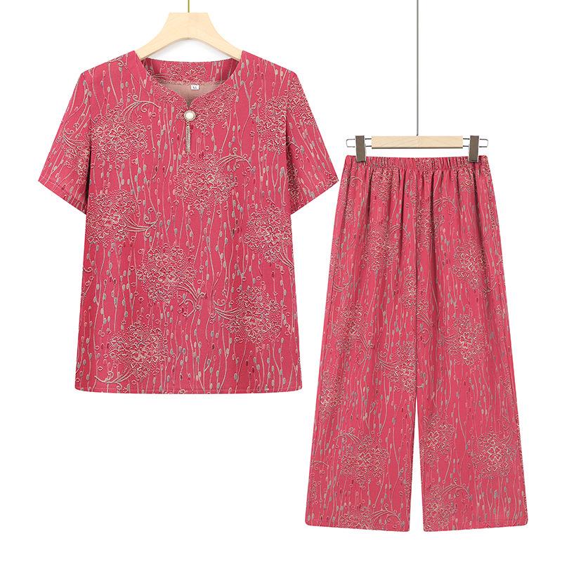 Chinese Style Mom s Seven-Sleeve Top & Two-Piece Summer Set for Middle-Aged and Elderly Women 4XL -- Suitable for 135-150 jin червоний
Chinese Style Mom s Seven-Sleeve Top & Two-Piece Summer Set for Middle-Aged and Elderly Women 4XL -- Suitable for 135-150 jin червоний