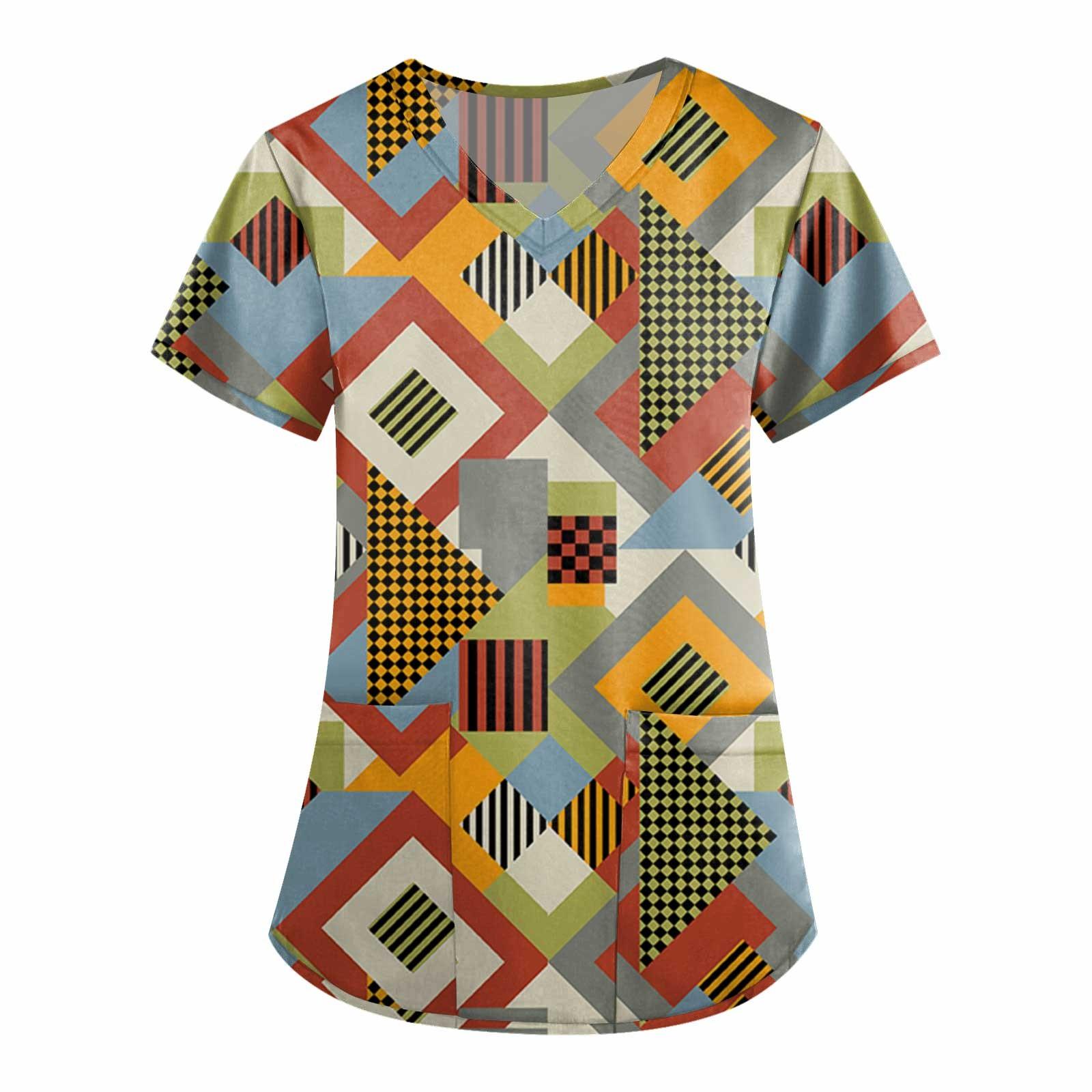 Women s Fashion V-neck Short Sleeve Workwear With Pockets Printed Tops S оранжевый
Women s Fashion V-neck Short Sleeve Workwear With Pockets Printed Tops S оранжевый