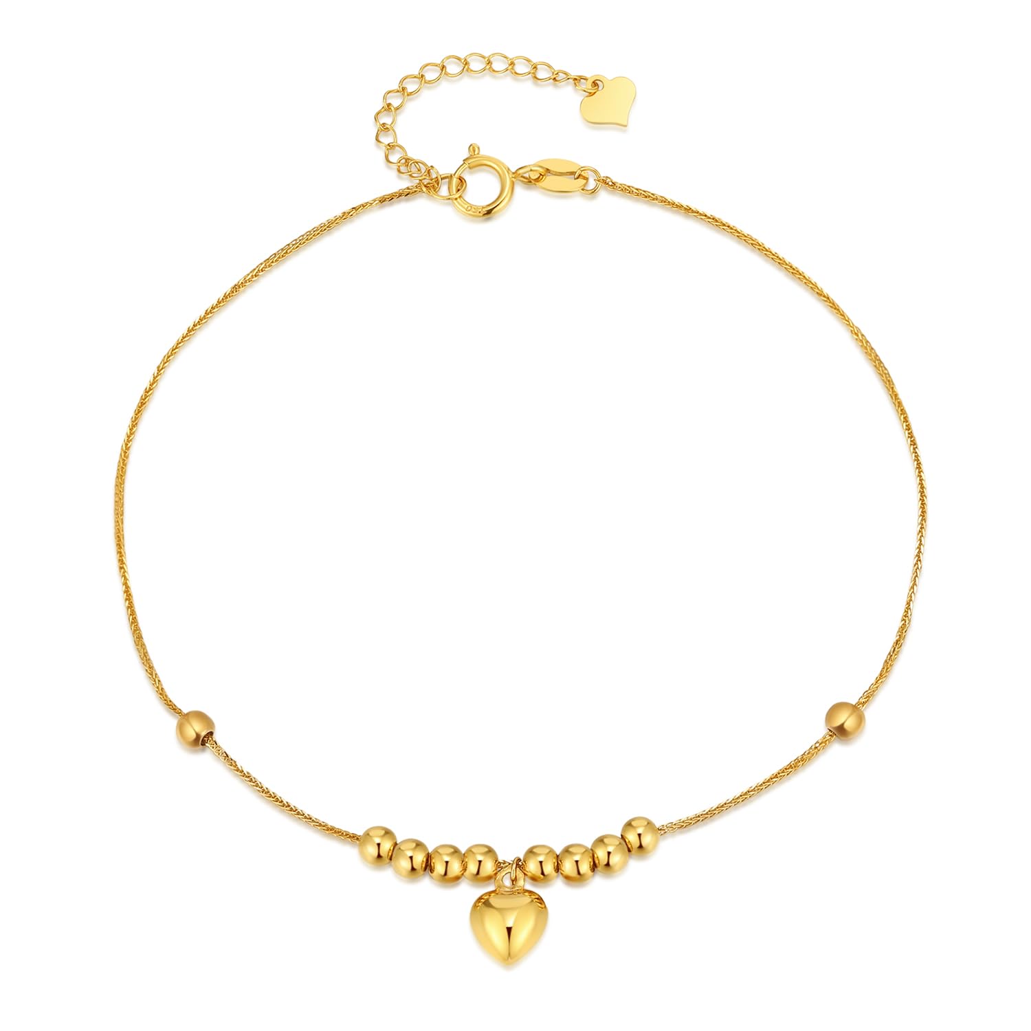FANCIME K18 Yellow Gold Bracelet for Women Heart Pendant Ball 18K Gold Dangling Pendant Lucky Charm Christmas Birthday Anniversary Present Gift
FANCIME K18 Yellow Gold Bracelet for Women Heart Pendant Ball 18K Gold Dangling Pendant Lucky Charm Christmas Birthday Anniversary Present Gift
