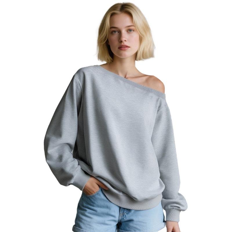 Spring and Autumn Casual Style One-shoulder Women s Clothing Japanese and Korean Women s Pullover Off-shoulder Sweatshirt M сірий
Spring and Autumn Casual Style One-shoulder Women s Clothing Japanese and Korean Women s Pullover Off-shoulder Sweatshirt M сірий