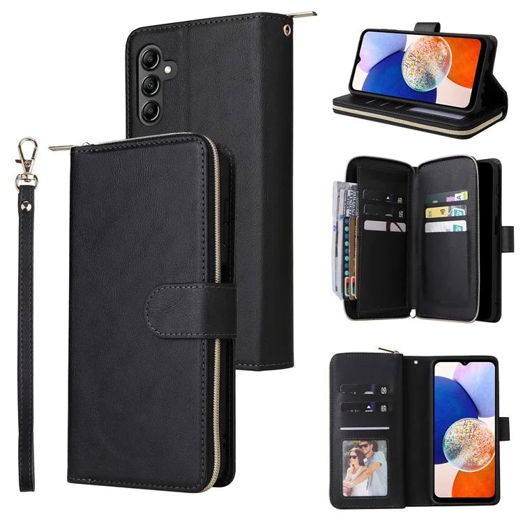 For Samsung Galaxy A15 4G / A15 5G Case Leather 9 Card Slots Phone Cover with Wrist Strap
For Samsung Galaxy A15 4G / A15 5G Case Leather 9 Card Slots Phone Cover with Wrist Strap