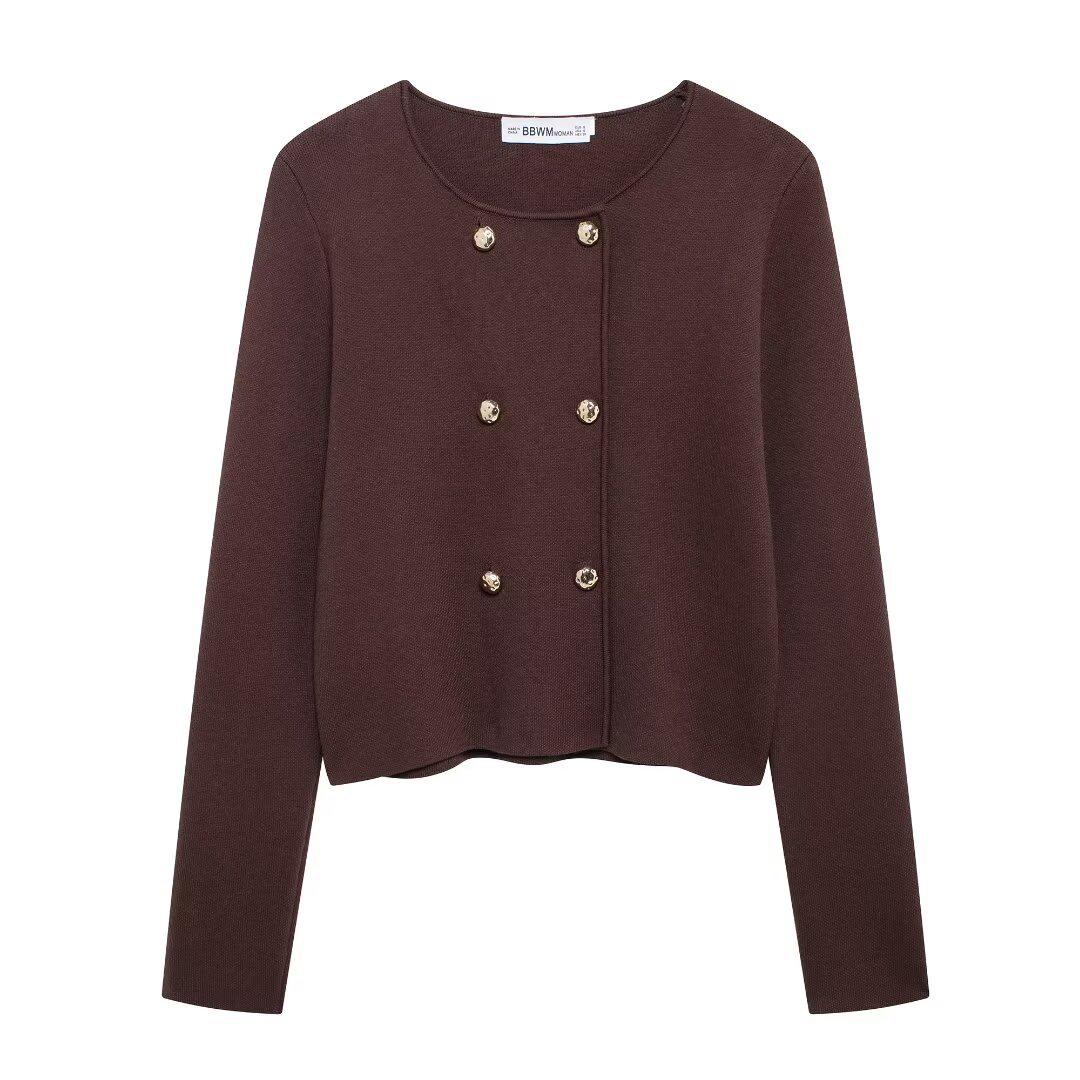 2024 Winter Women s European & American Fashion Knit Double-Breasted Round Neck Coat Small
2024 Winter Women s European & American Fashion Knit Double-Breasted Round Neck Coat Small