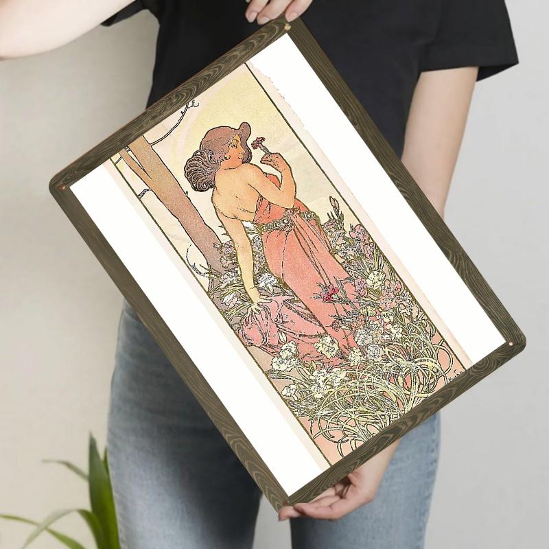 Vintage Mucha Style Flower Girl Metal Wall Art European Decorative Painting for Living Room 20x30cm(7.8x11.8inch)
Vintage Mucha Style Flower Girl Metal Wall Art European Decorative Painting for Living Room 20x30cm(7.8x11.8inch)
