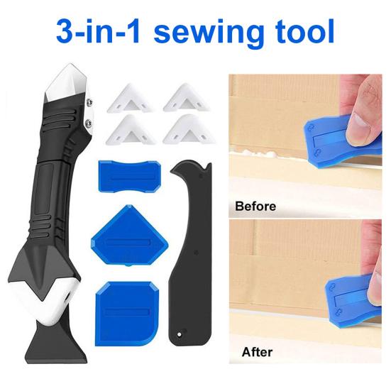 Yousheng 1 Set 3-In-1 Caulking Scraper Tools Kitchen Bathroom Floor Window Sealant Finishing Tool Reusable Grout Removal Sealant Caulk Smoothing Tools Sets
Yousheng 1 Set 3-In-1 Caulking Scraper Tools Kitchen Bathroom Floor Window Sealant Finishing Tool Reusable Grout Removal Sealant Caulk Smoothing Tools Sets