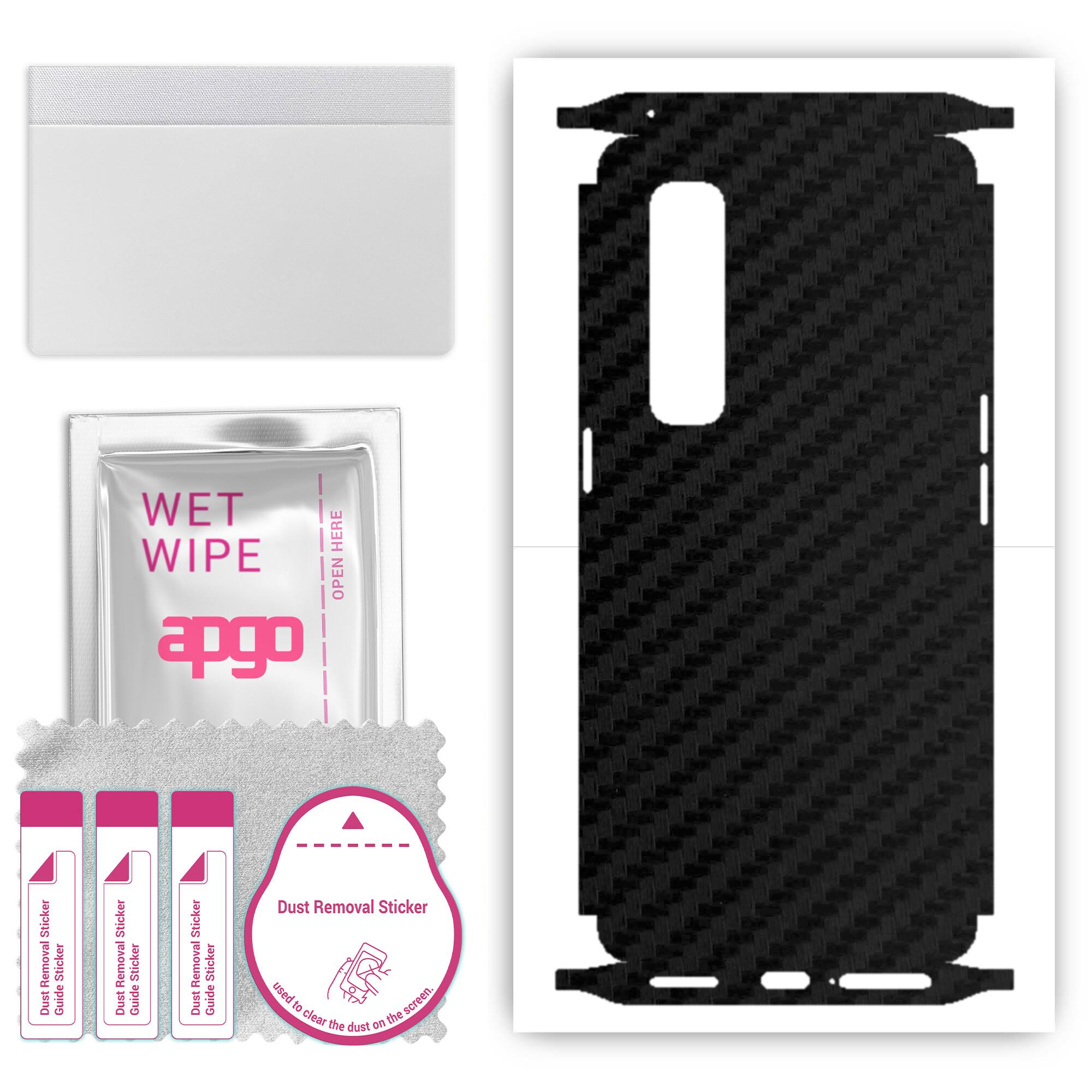 apgo Protective Skin Sticker for the back+sides compatible with Oppo Find X2 Pro, Full Wrap Film, Foil, Vinyl - Pattern Carbon Black
apgo Protective Skin Sticker for the back+sides compatible with Oppo Find X2 Pro, Full Wrap Film, Foil, Vinyl - Pattern Carbon Black