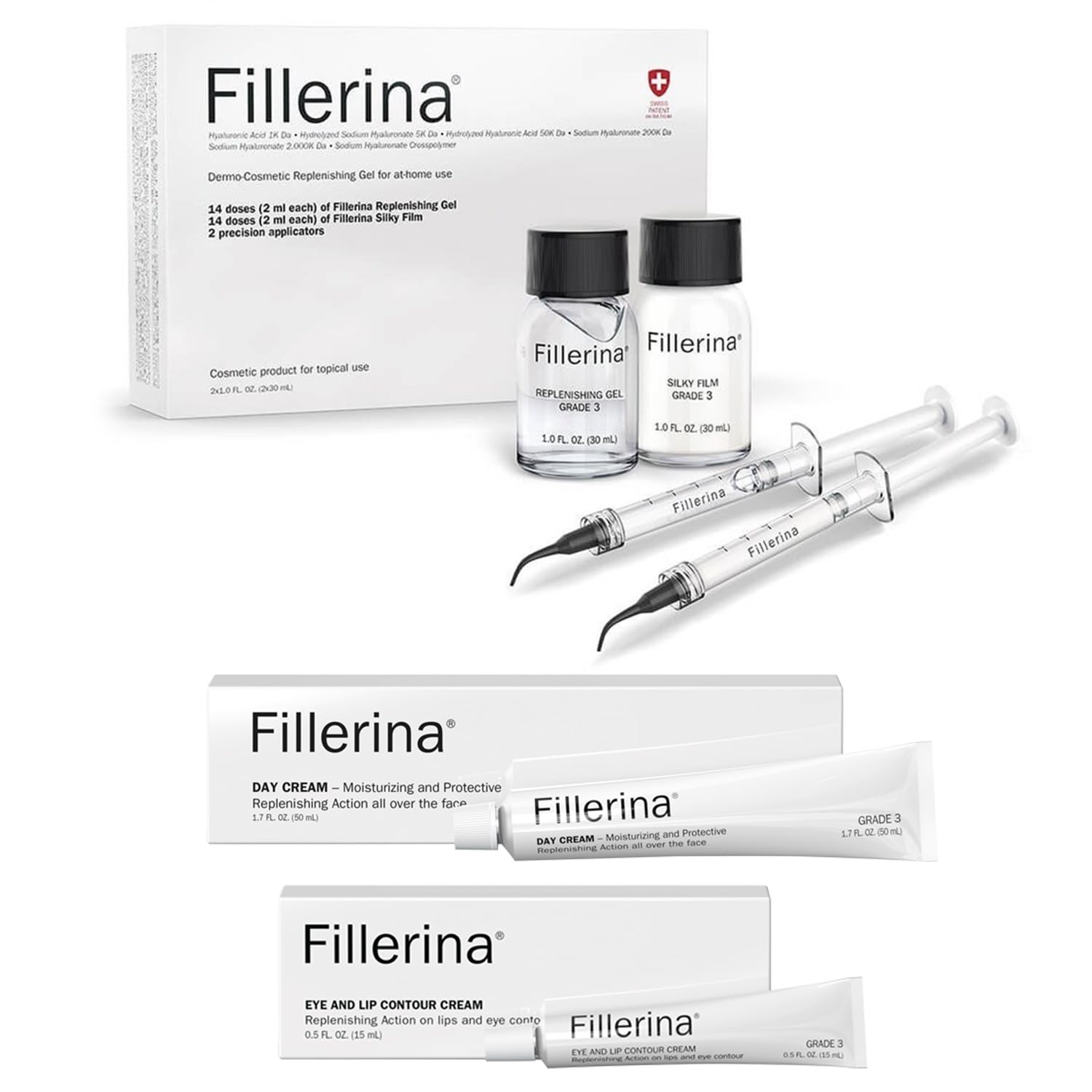 Fillerina Complete Set Replenishing Treatment Grade 3 Денний крем Grade 3 Eye Lip Contour Cream Grade 3 &
Fillerina Complete Set Replenishing Treatment Grade 3 Денний крем Grade 3 Eye Lip Contour Cream Grade 3 &