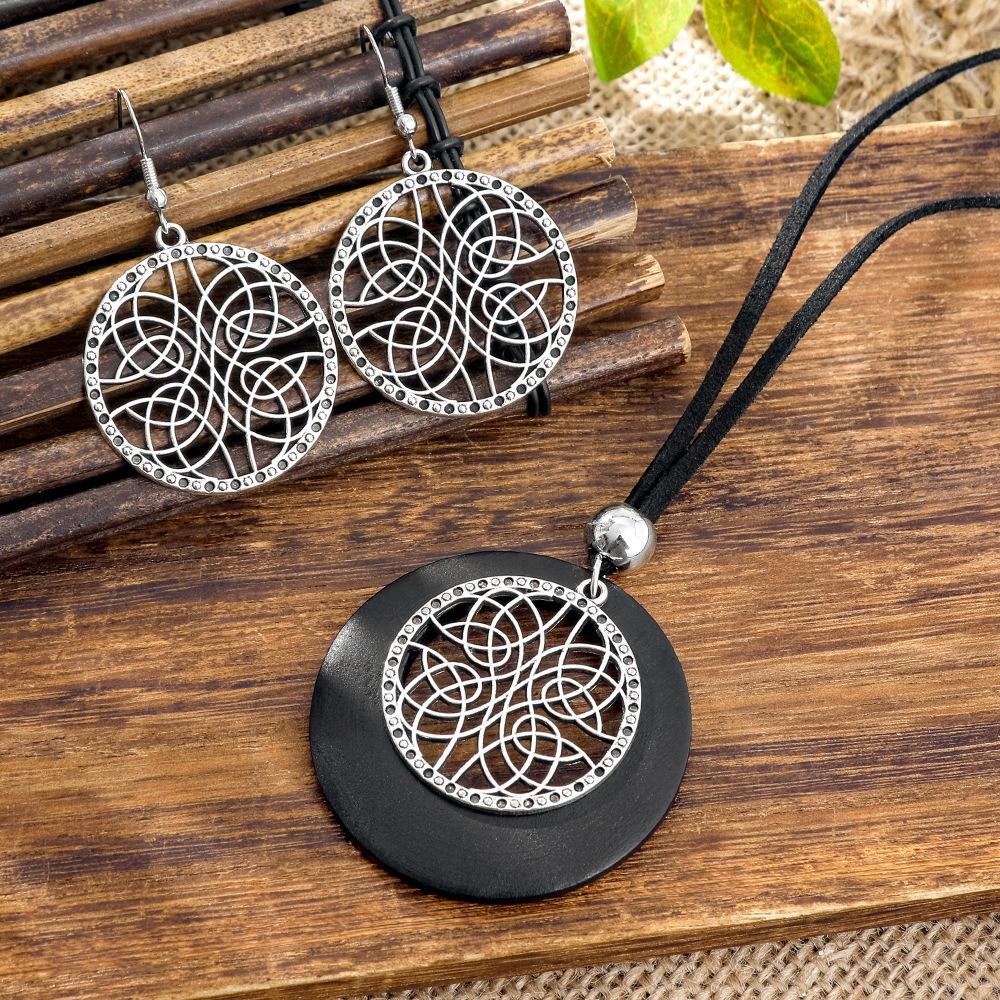 Ethnic Style Round Pendant Necklace Alloy Women s Jewelry Set Dangling Earring Casual Accessories F
Ethnic Style Round Pendant Necklace Alloy Women s Jewelry Set Dangling Earring Casual Accessories F
