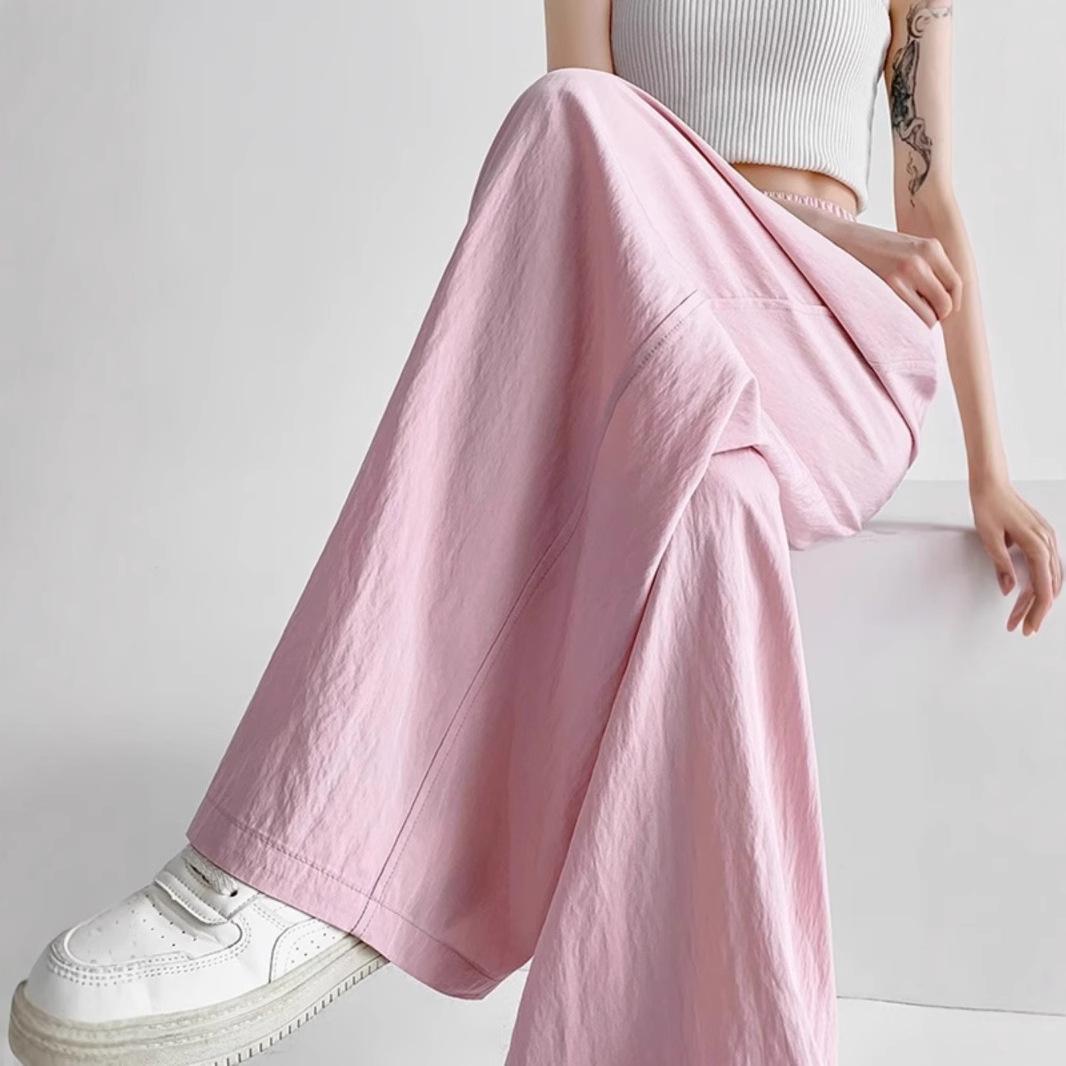 145 Gentle Style Women s Summer Pink Ice Silk High Waist Wide Leg Pants XS (60-79 jin)
145 Gentle Style Women s Summer Pink Ice Silk High Waist Wide Leg Pants XS (60-79 jin)