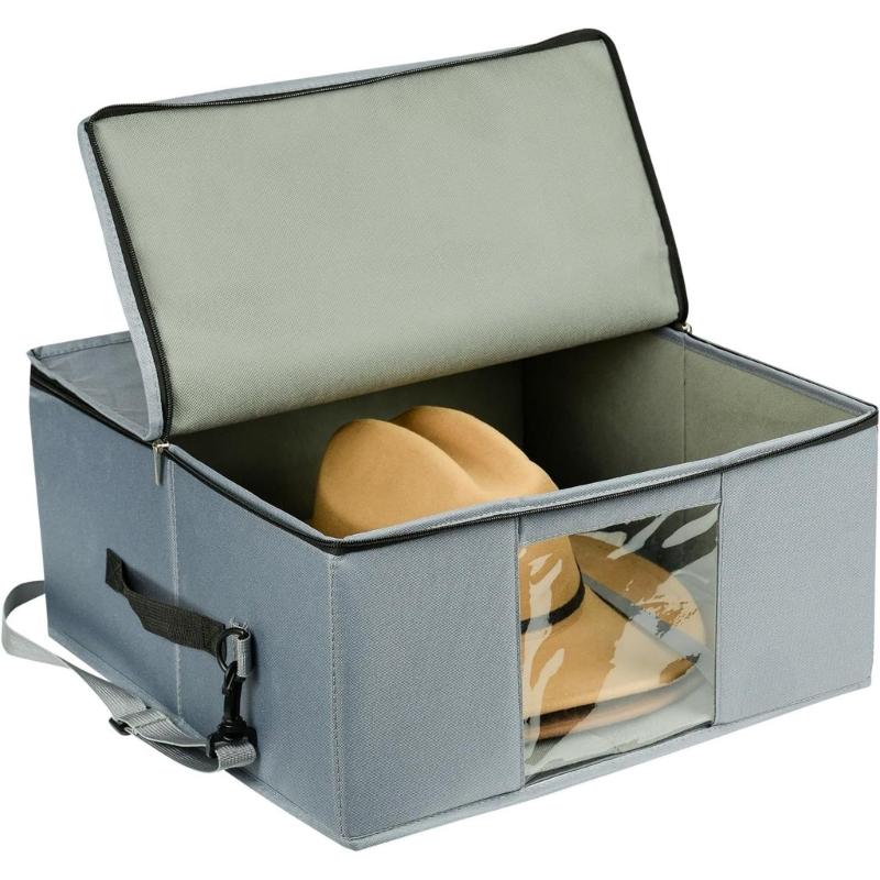 Travel Hat Organizer Dustproof Storage Case For Panama Hats Large Capacity Foldable With Handle And Shoulder Strap 1 серый
Travel Hat Organizer Dustproof Storage Case For Panama Hats Large Capacity Foldable With Handle And Shoulder Strap 1 серый