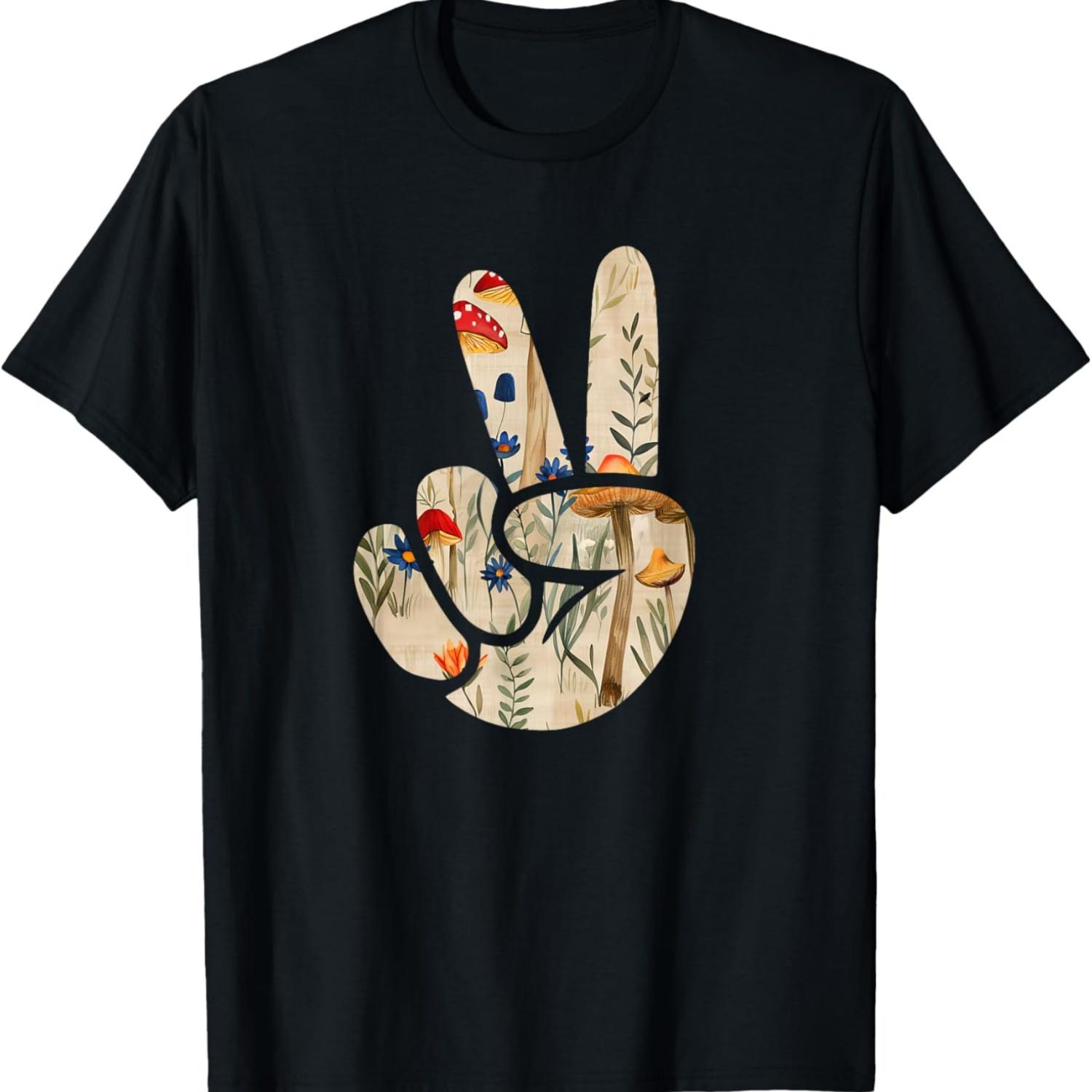 Natural Silhouette Forest Meadow Cottagecore Peace Sign Hand T-Shirt(45) S чёрный
Natural Silhouette Forest Meadow Cottagecore Peace Sign Hand T-Shirt(45) S чёрный