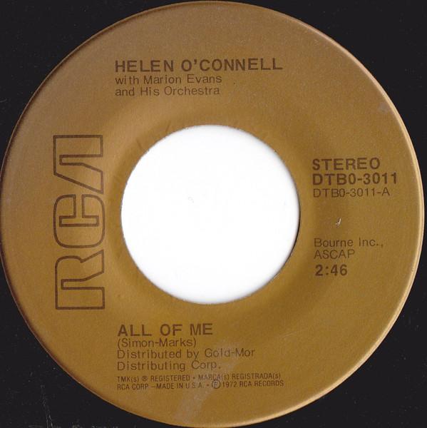 7inch Record HELEN O CONNELL - All Of Me / I Cried For You DTB03011 RCA 1974 US Jazz Used
7inch Record HELEN O CONNELL - All Of Me / I Cried For You DTB03011 RCA 1974 US Jazz Used