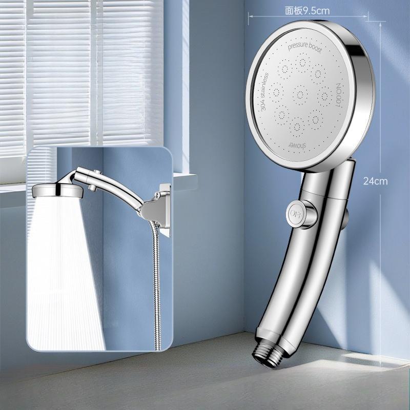 High Pressure Shower Head with Stop Button Booster Shower Head Handheld Rainfall Showerhead Faucet Bathroom Accessories срібний
High Pressure Shower Head with Stop Button Booster Shower Head Handheld Rainfall Showerhead Faucet Bathroom Accessories срібний