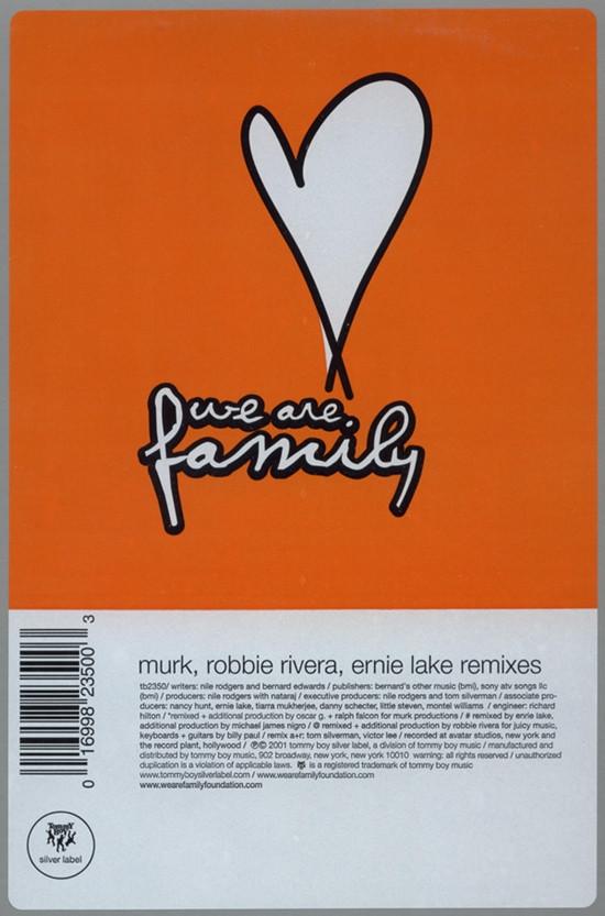 12inch Record WE ARE FAMILY COLLECTIVE - We Are Family (Remixes) TB2350 Tommy Boy Silve 2001 US Dance & Electronica Used
12inch Record WE ARE FAMILY COLLECTIVE - We Are Family (Remixes) TB2350 Tommy Boy Silve 2001 US Dance & Electronica Used