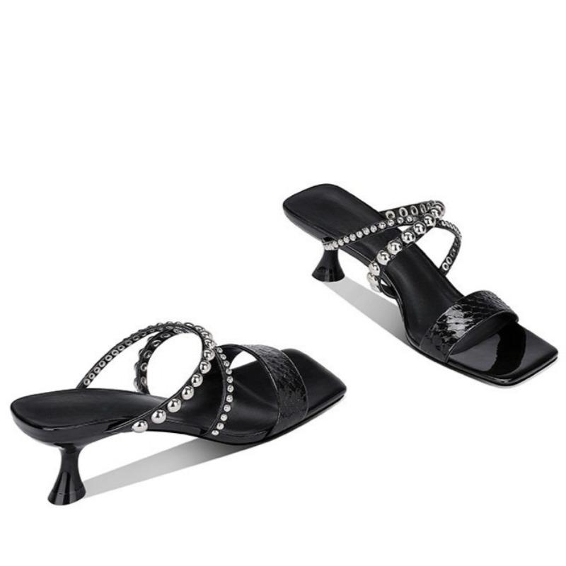 Leopard Print Flip Slippers 2026 Summer New Square Toe Open Toe Studded Non-slip Pumps 40 чорний
Leopard Print Flip Slippers 2026 Summer New Square Toe Open Toe Studded Non-slip Pumps 40 чорний
