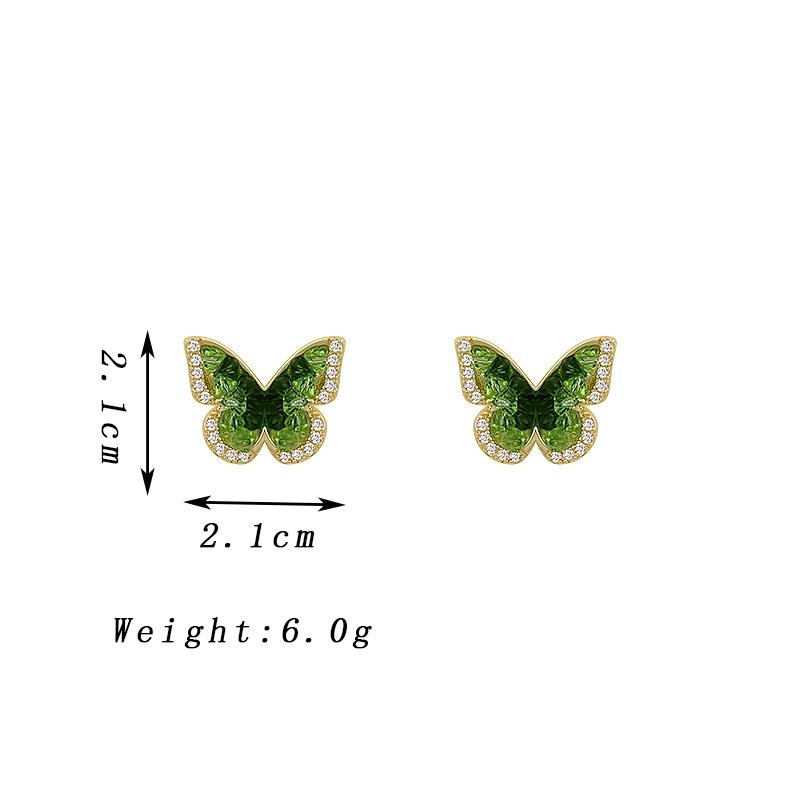Green Rhinestones Resin Butterfly Stud Earrings for Women Korean Elegant Cute Sweet Party Earrings Girls Gift Zircon
Green Rhinestones Resin Butterfly Stud Earrings for Women Korean Elegant Cute Sweet Party Earrings Girls Gift Zircon